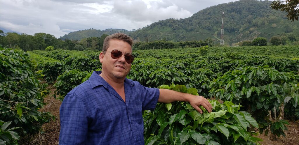 Lazaro Artigas at the Honduras coffee farm